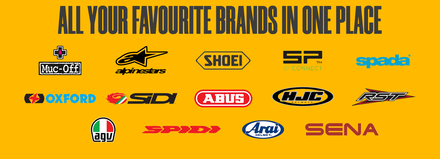 motorbike accessories from Superbike Factory including Shoei, RST, AGV, Spada and more